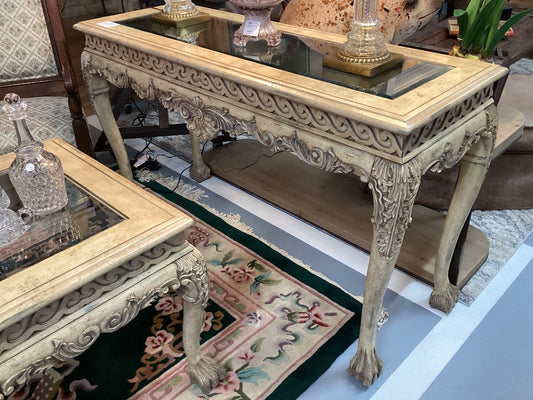 Console and 2 side tables|3468