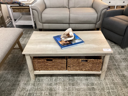 Walker Edison Coffee table w/ 2 baskets. 40 L 22D 18 H|3475