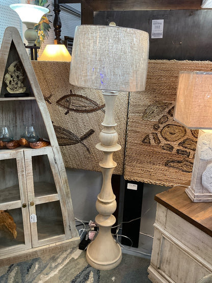 Tan Pillar Floor Lamp|3501