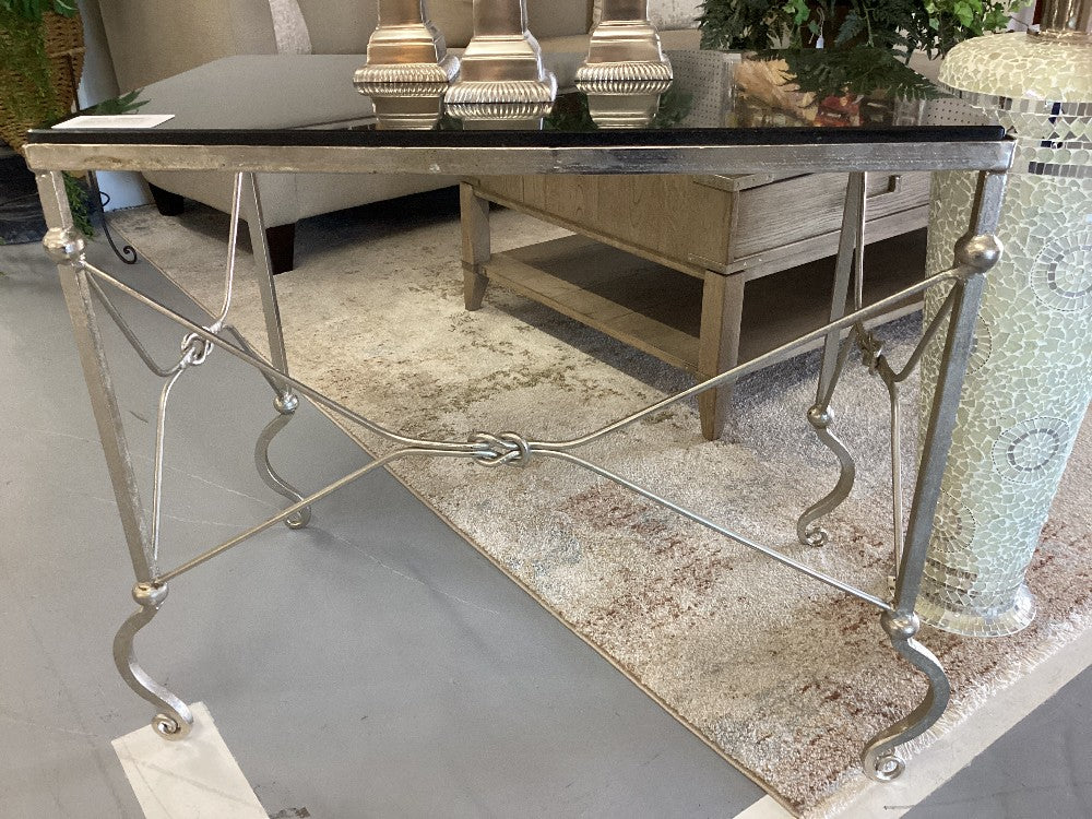 French stone top cafe table  33 L 18 D 28 H|3519