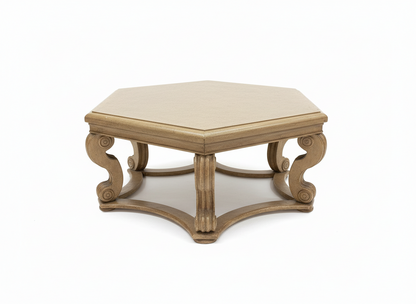 Stone Hexagon Top Coffee Table
