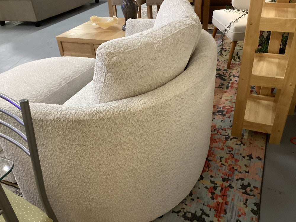 Half moon oversized chair w/ storage Ottoman|3532