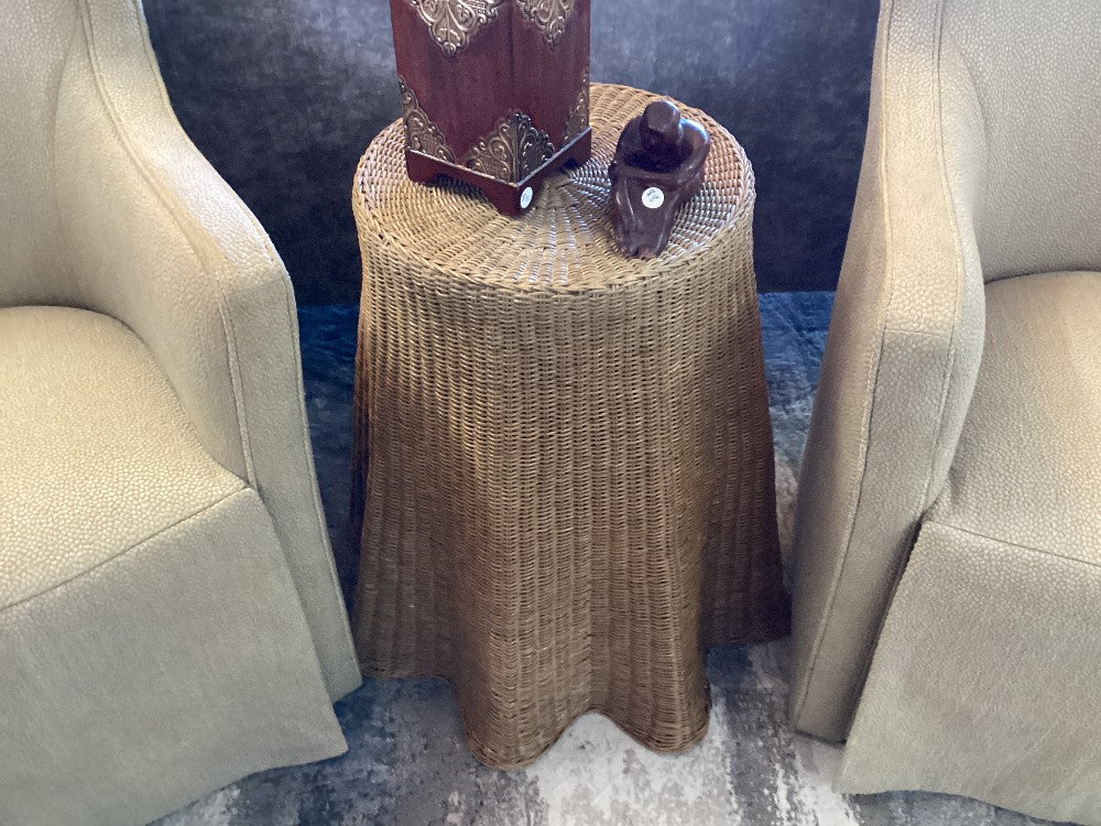 Vintage Wicker Ghost Table|3540