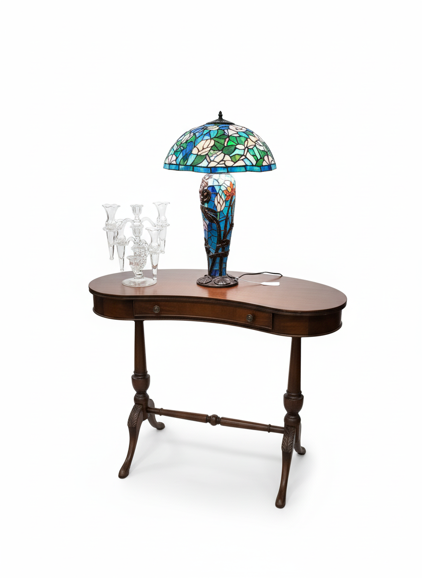 Kidney Shape Antique Writing Table