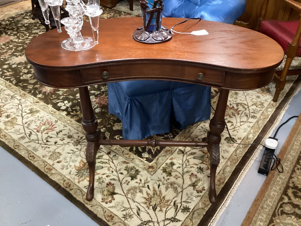 Kidney shape antique table|3555