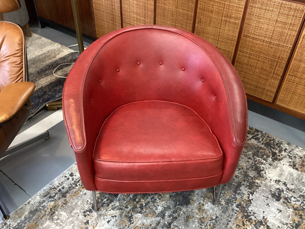 MCM Red club chair|3563