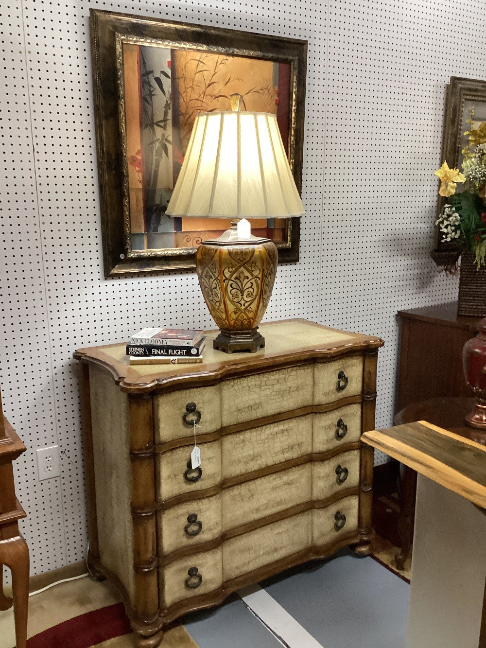 Light wood 4 drawer chest L 42 x W 21|3571