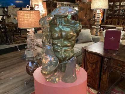 Max Forti signed Bronze and lucite torso sculpture|3621