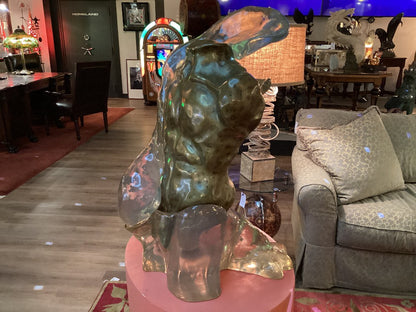 Max Forti signed Bronze and lucite torso sculpture|3624