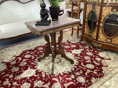 Marble Top Eastlake Style Parlor Table|3634
