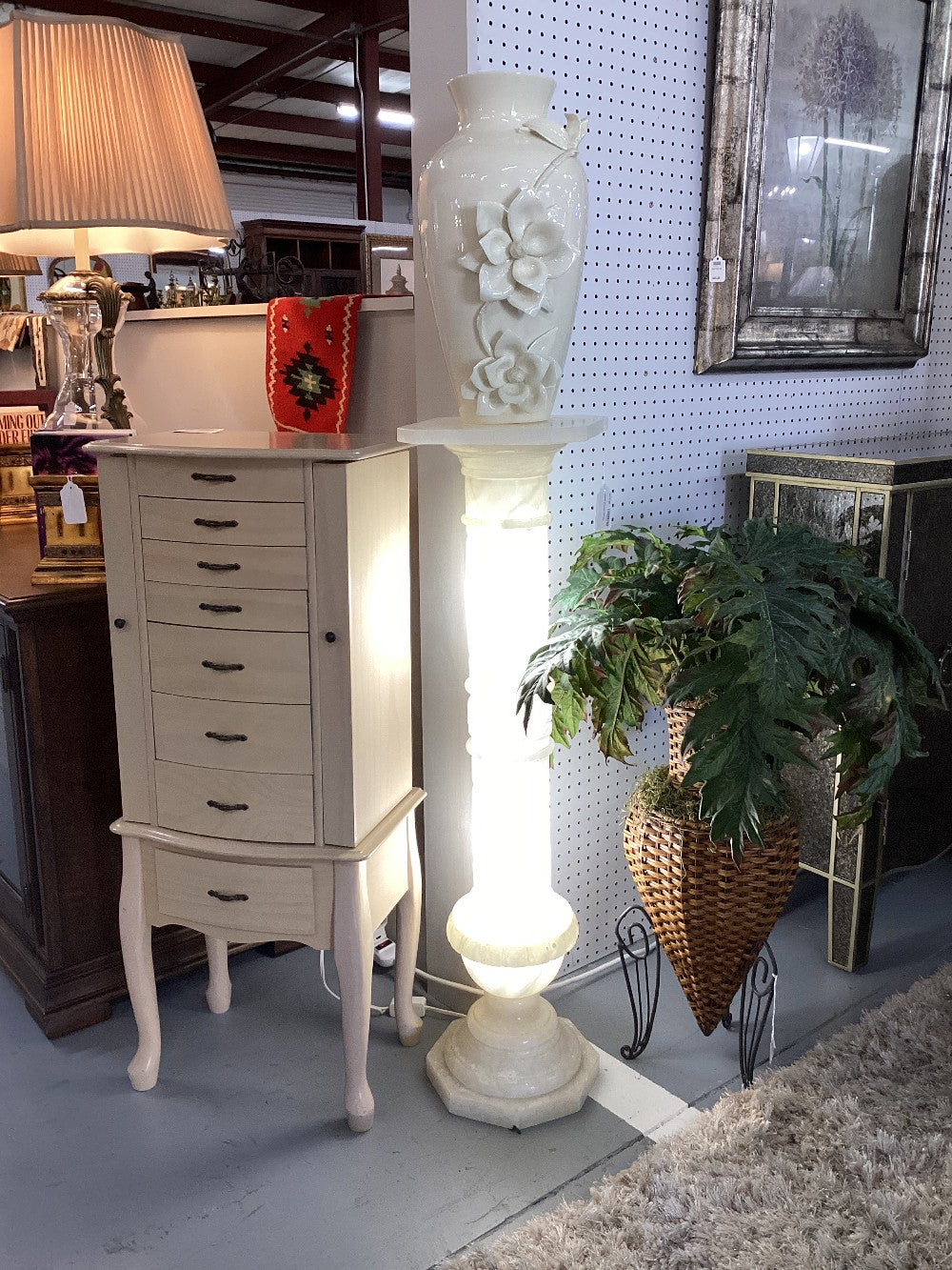 Lighted Alabaster Pedestal 42 inches tall|3678