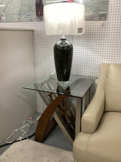 Modern wood/Metal Side Table|3683