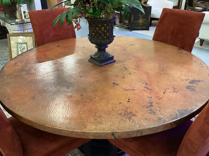 Copper table with four chairs|3737