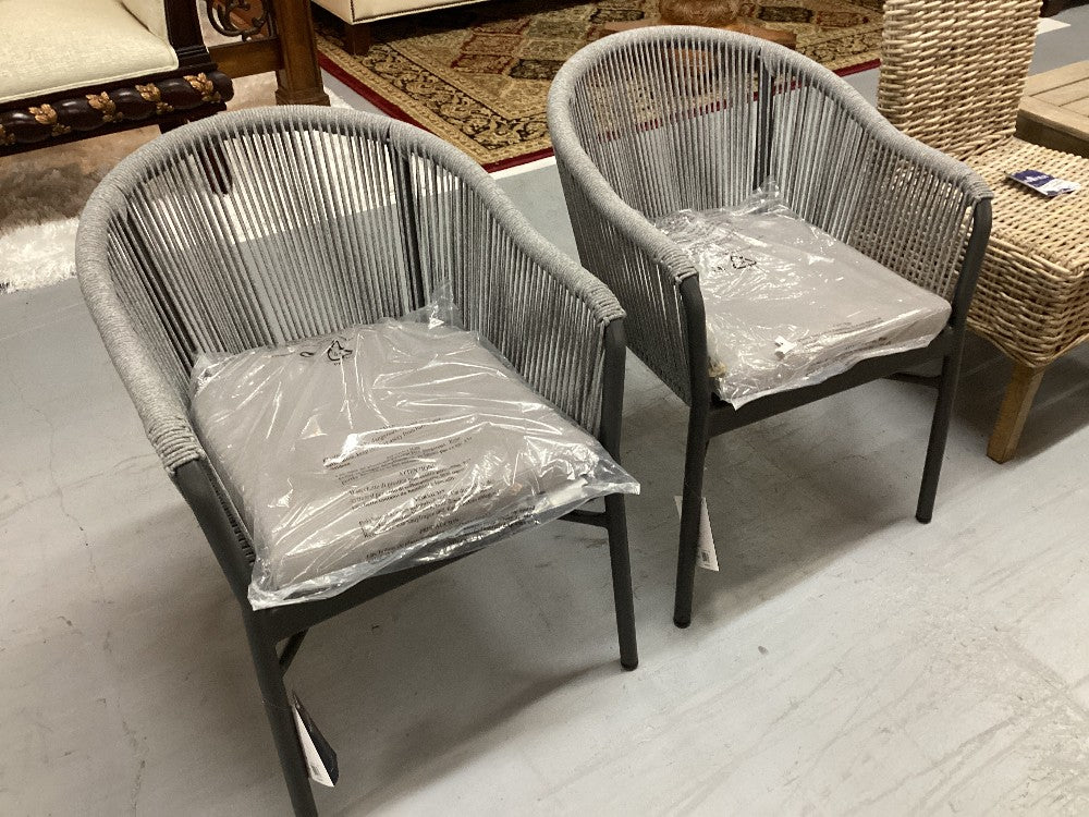 Safavieh Gray rope patio chairs|3752