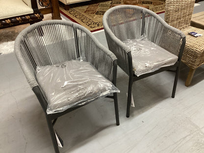 Safavieh Gray rope patio chairs|3752