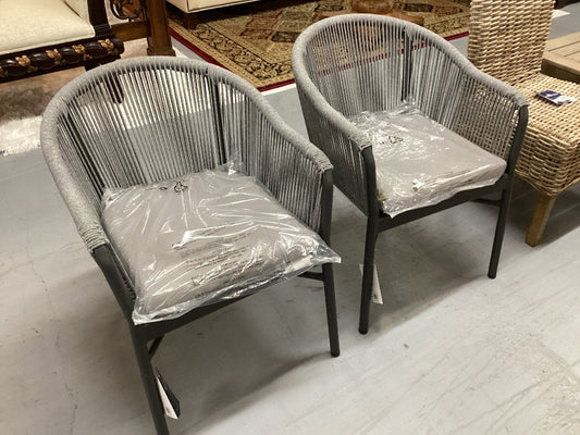 Safavieh Gray rope patio chairs|3752