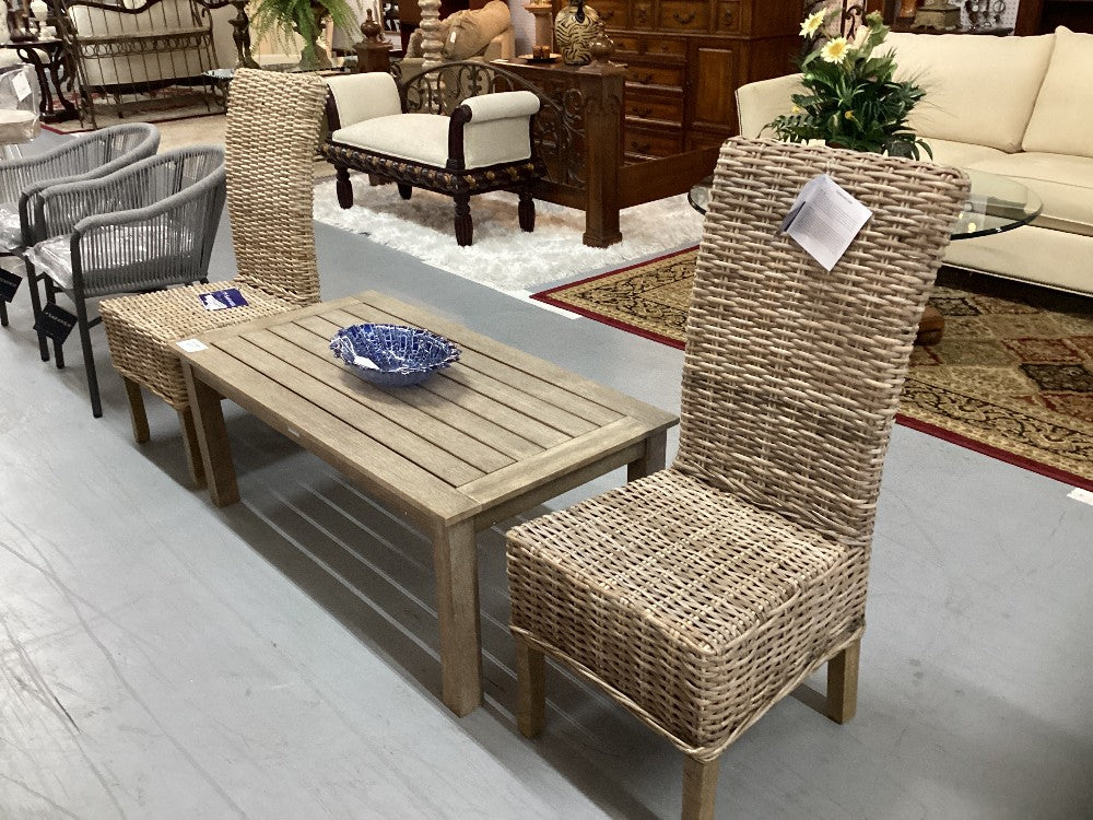Pair of Safavieh wicker chairs|3756