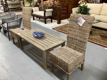 Pair of Safavieh wicker chairs|3756