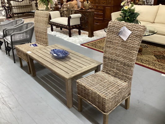 Pair of Safavieh wicker chairs|3756