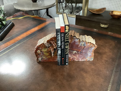 Petrified wood book ends|3760