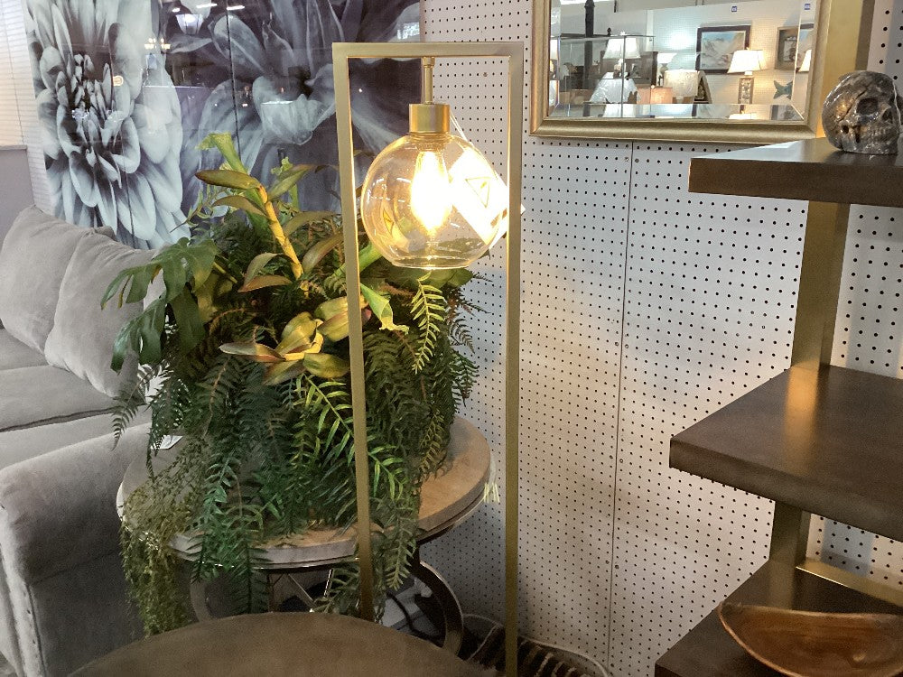 Safavieh gold floor lamp|3868