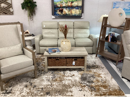 RTG Tan Leather Sofa|3872