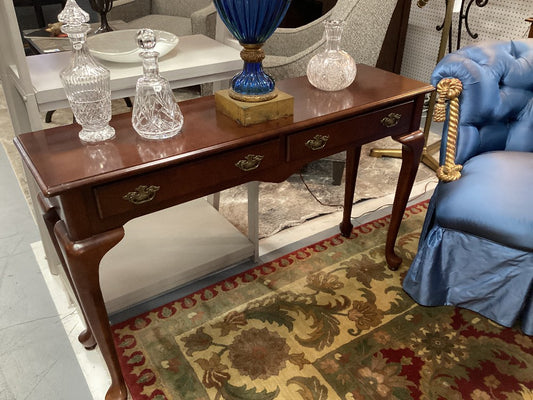 Cherry 2 drawer console sofa table|3905
