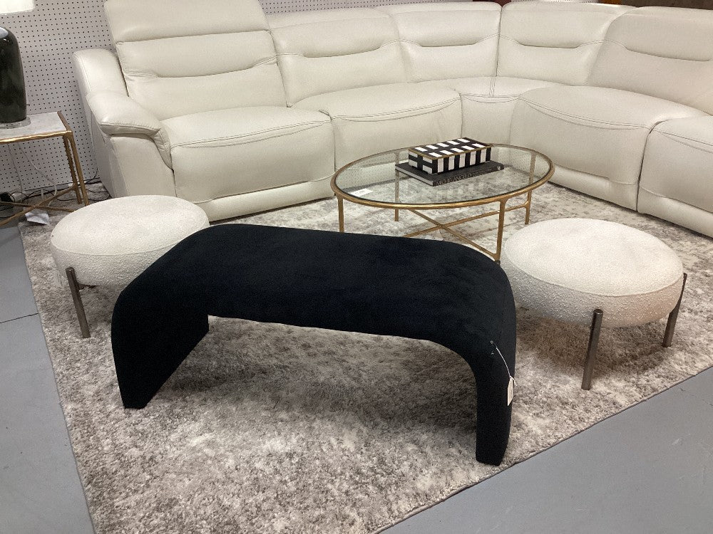 Safavieh black velvet bench|3920