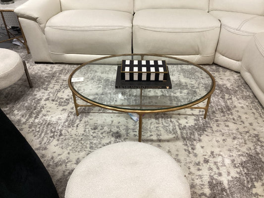Gold Glass Top Coffee Table|3923