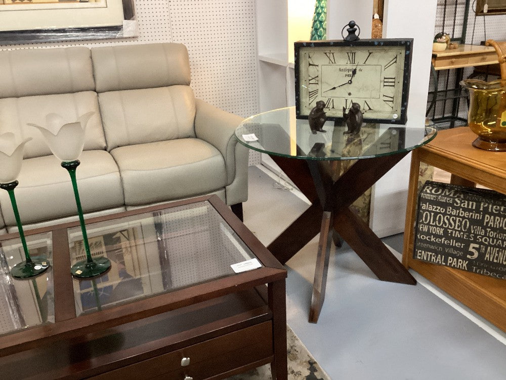 Glass top Side Table|3924