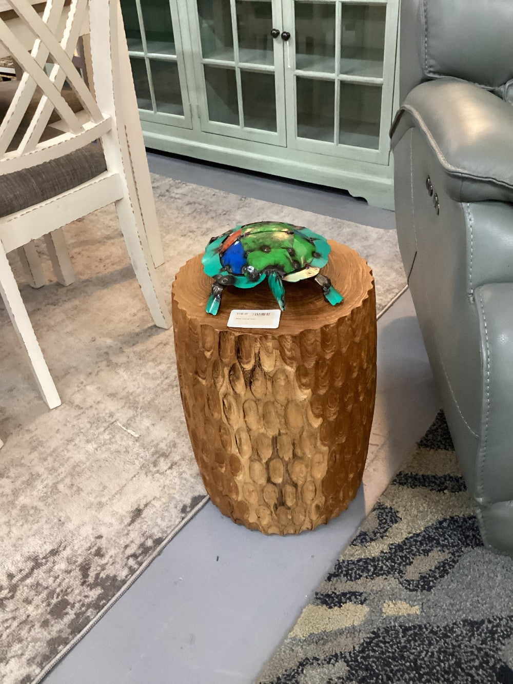 Wood Carved Stool|3945