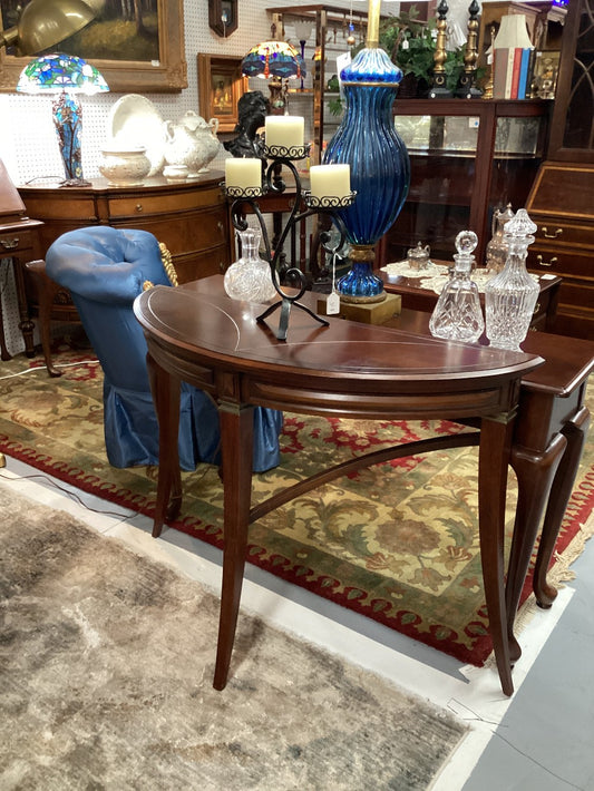 Half moon wood console|3951