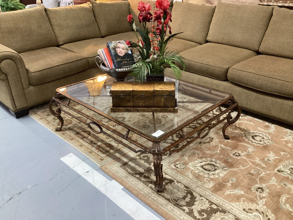 Glass top Metal Coffee Table|3960