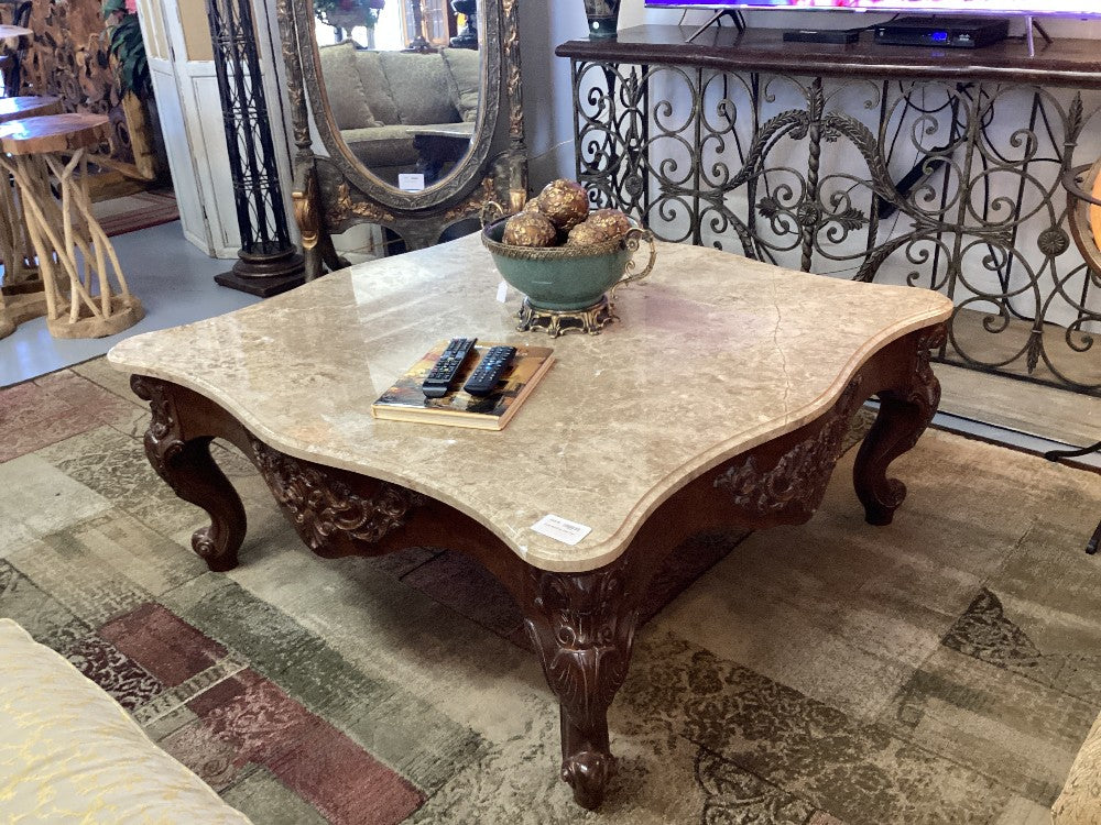 Cream Marble Top Coffee Table|3990