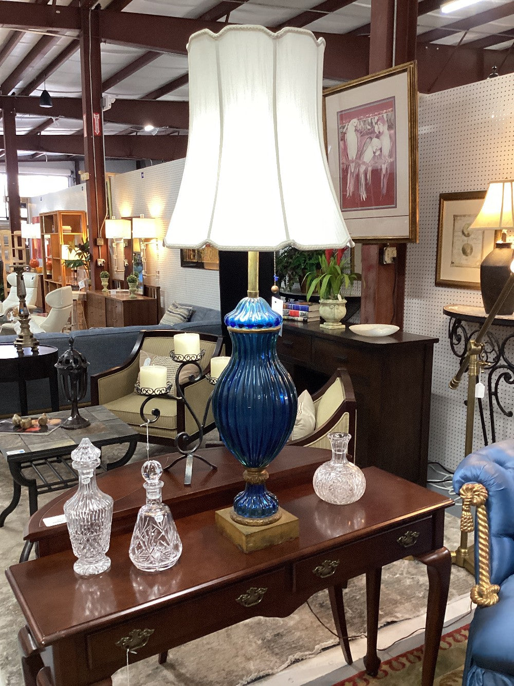 Blue Murano Glass Lamp|4017