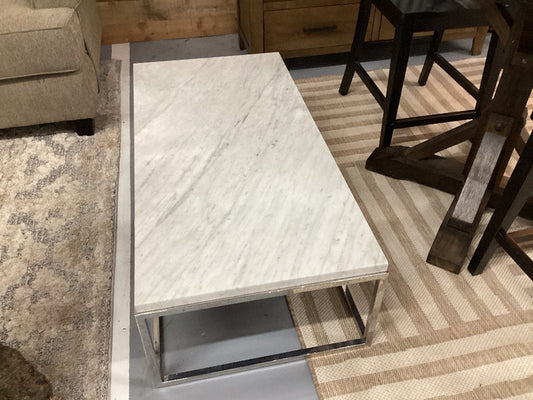 Marble top chrome Coffee table|4064