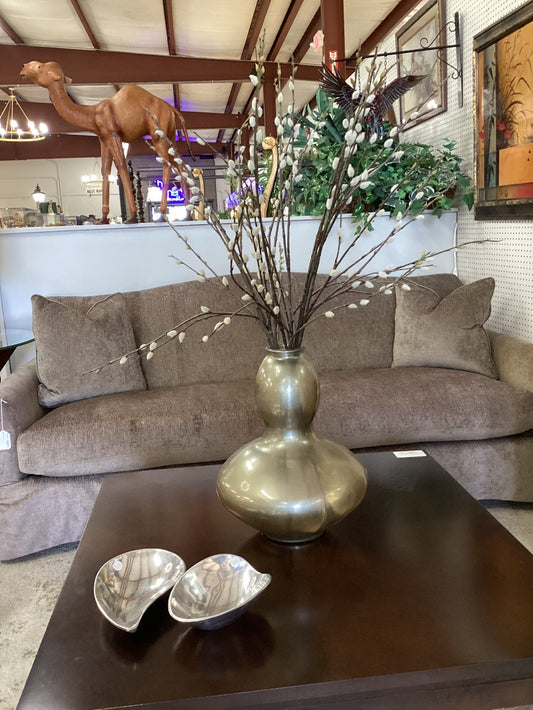 Large modern vase with silk plant|4108