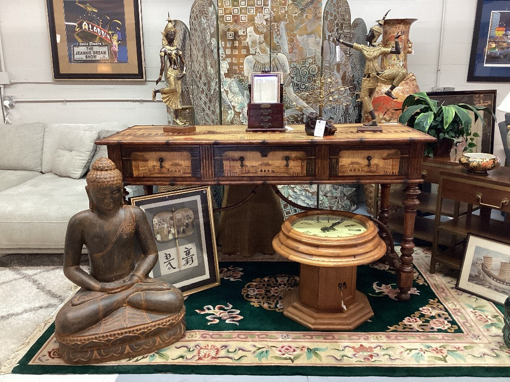 Asian wood desk|4118