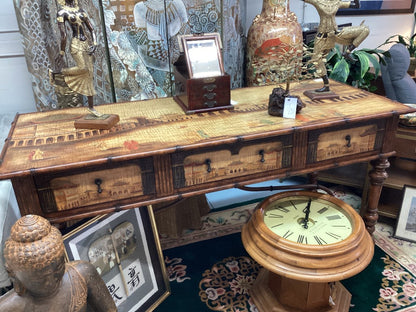 Asian wood desk|4119