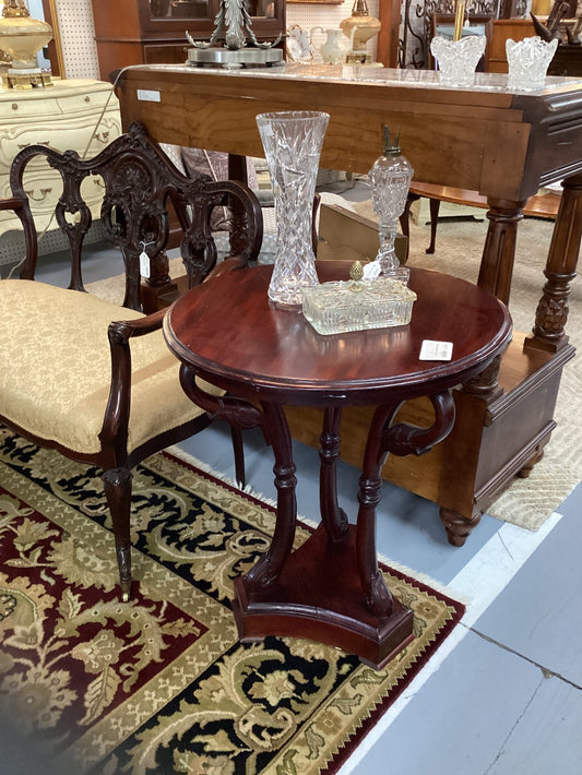 Mahogany Round Side Table|4136