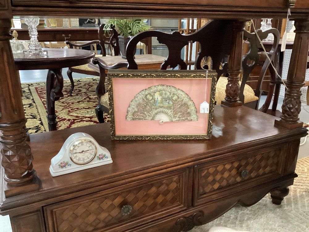 French Shadow newspaper fabric art|4151