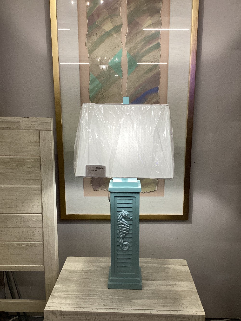 Teal Shutter Lamp|4174
