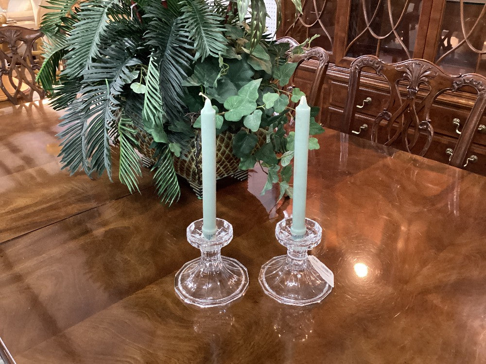 Pair of Crystal candleholders|4210