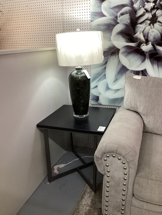 Black end table|4220