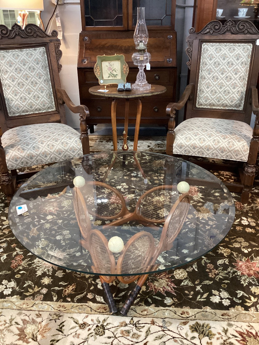 Glass Top "Tennis" Table|4239