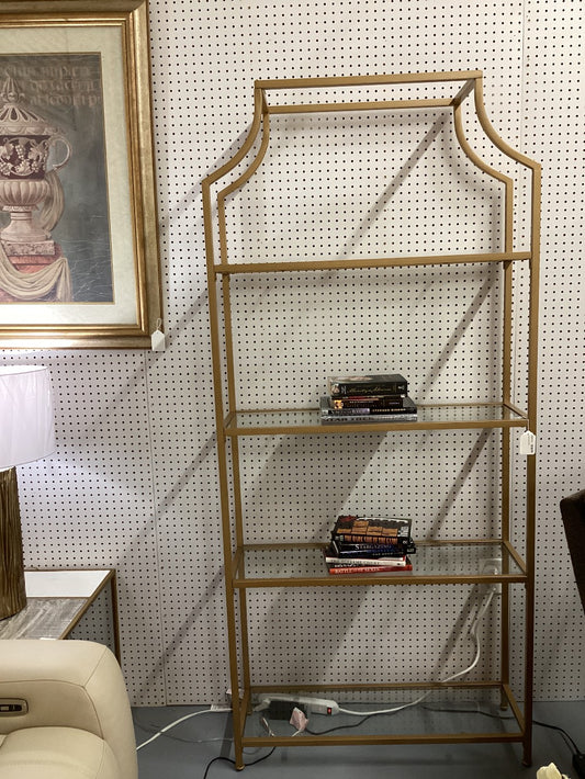 Gold metal shelf|4247