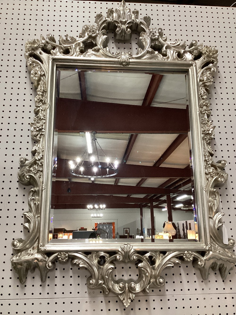 Silver framed Mirror|4267
