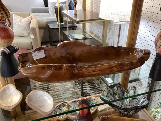 Teak bowl, oval|4362