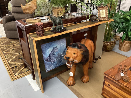 Live edge wood console|4475