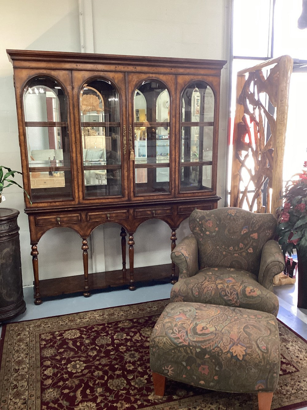 Hickory White Walnut Display Cabinet|4506